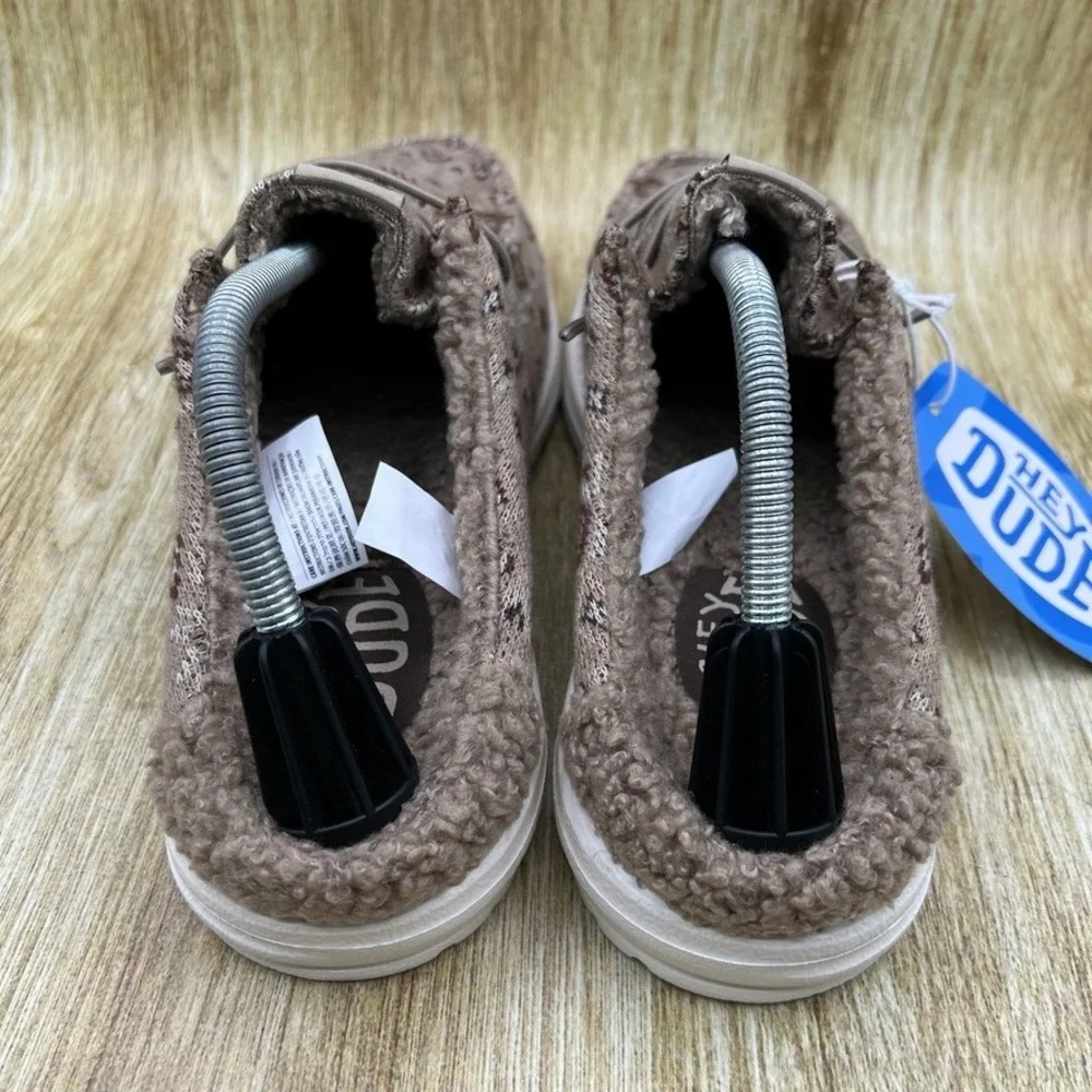 Hey Dude Wally Slip Sweater Timber Multi Mens 9 Geometric Knit Shoes Comfort NEW